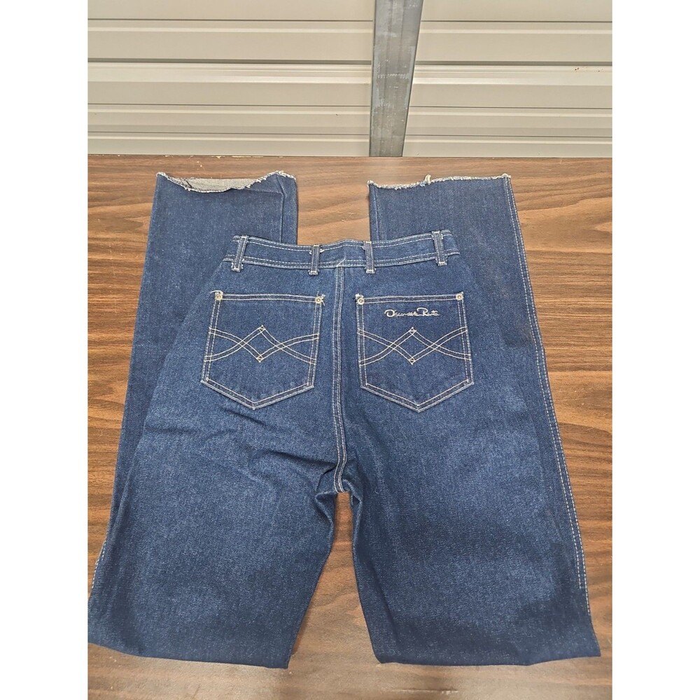 Vintage Oscar de la Renta Jeans Womens 12 Dark Wash High Rise 100% Cotton USA